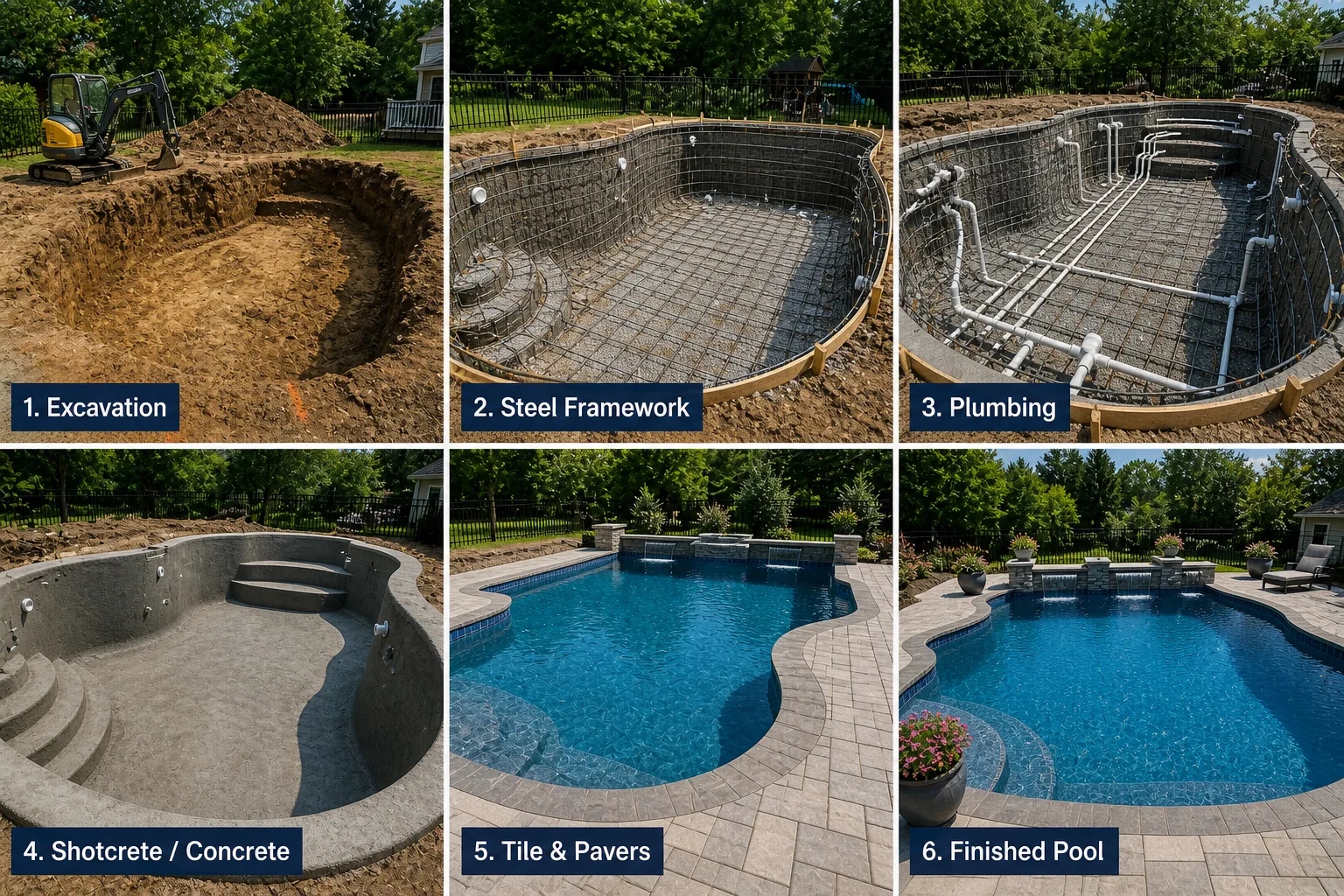 Pool installation in progress
