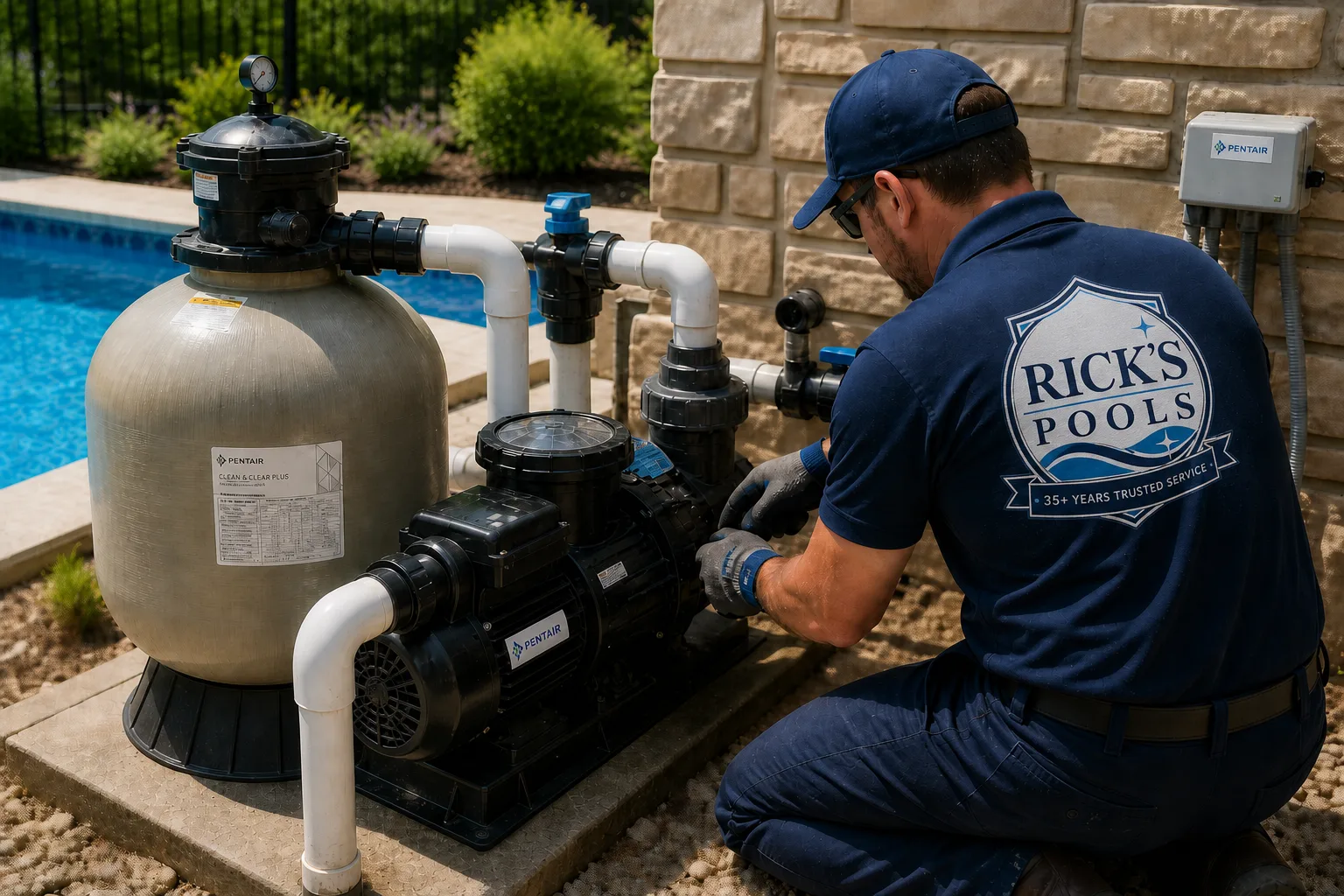 Pool pump and filter equipment repair