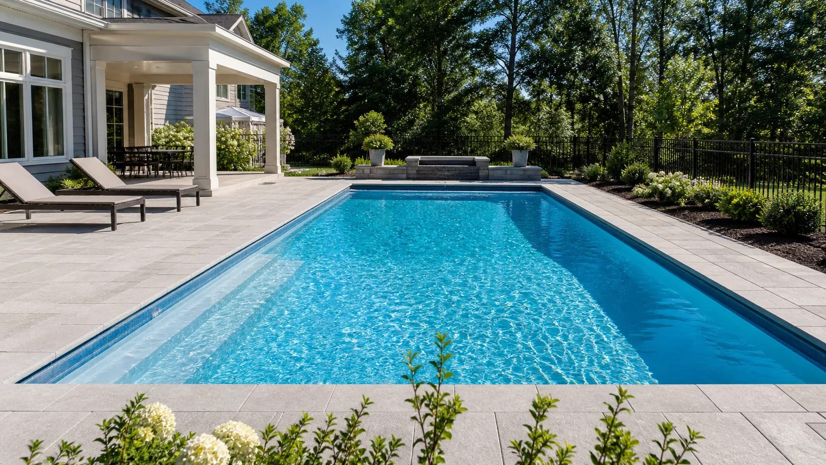 Finished pool installation